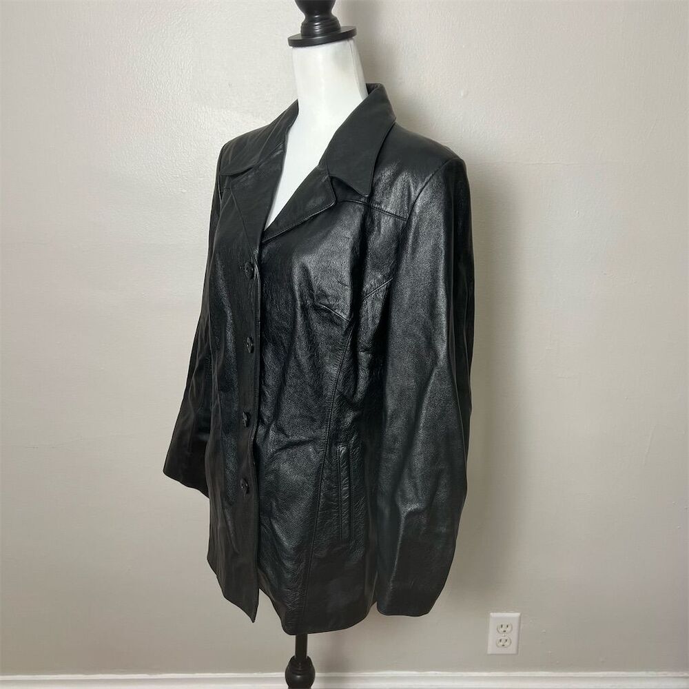 Wilsons Leather Women's Black Basic Jacket Size L… - image 4
